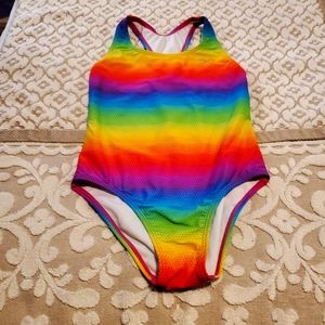 Speedo kaleidoscope rainbow one piece swim suit